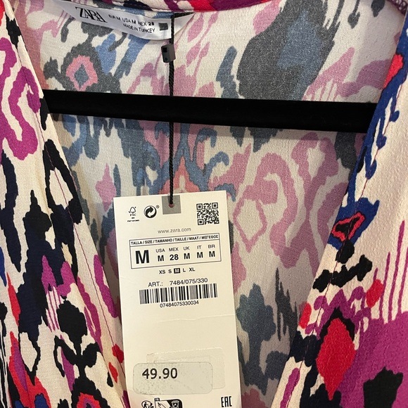 Zara Multicolor Abstract Print Dress - Picture 6 of 6